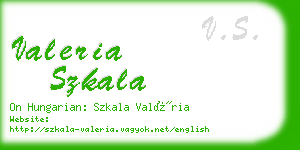 valeria szkala business card